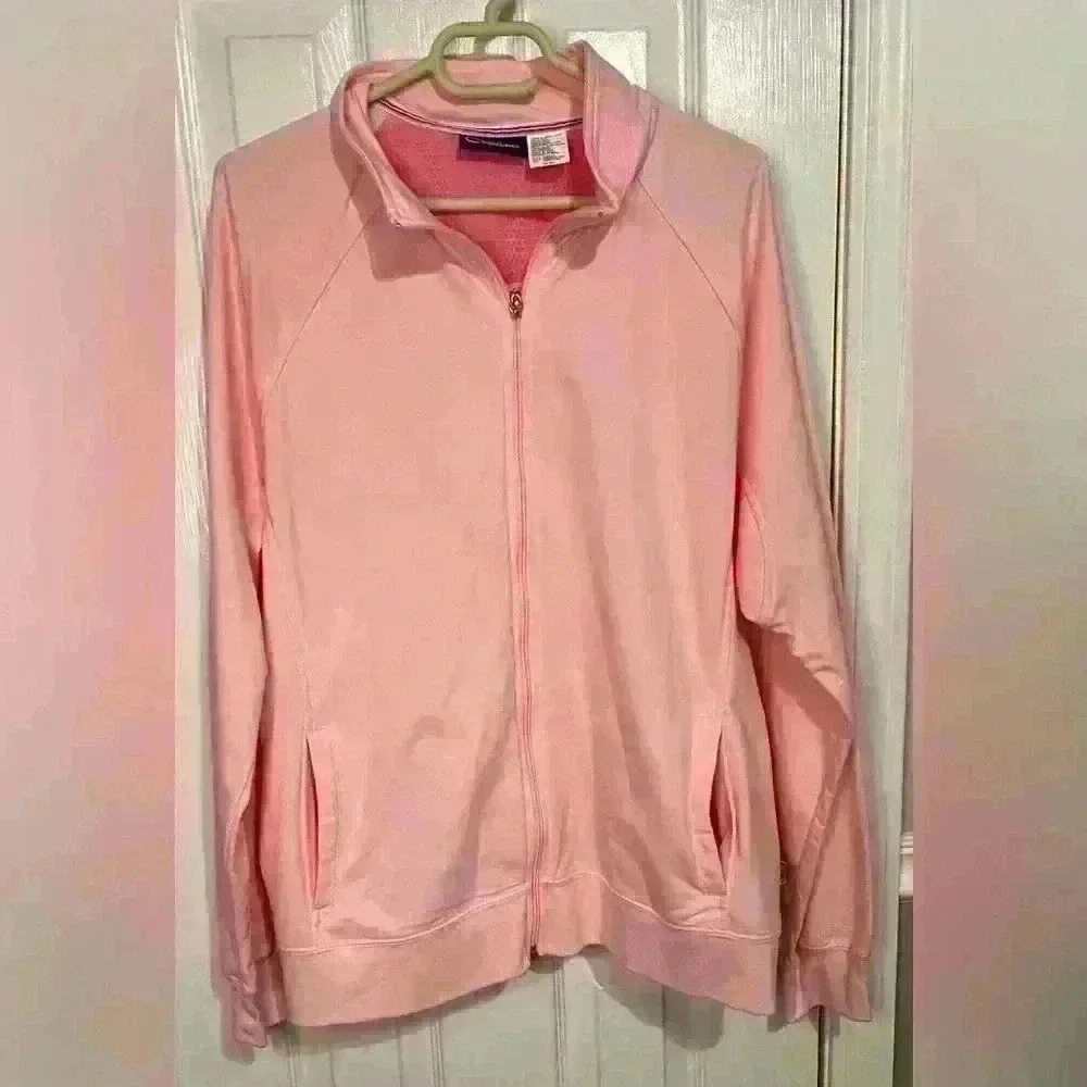 Catalina Women's **XL** Pink Zippered Track Jacket Activewear With‎ Pockets